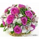 Cesto di rose aqua orchidee bianche..