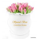 Coffret spécial 40 tulipes roses.
