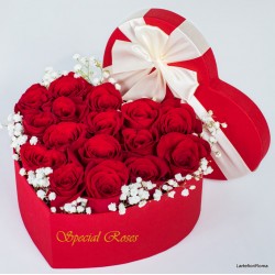 Box Cuore di rose rosse..