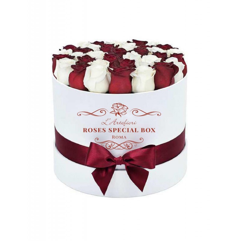 Box Special roses two colors             