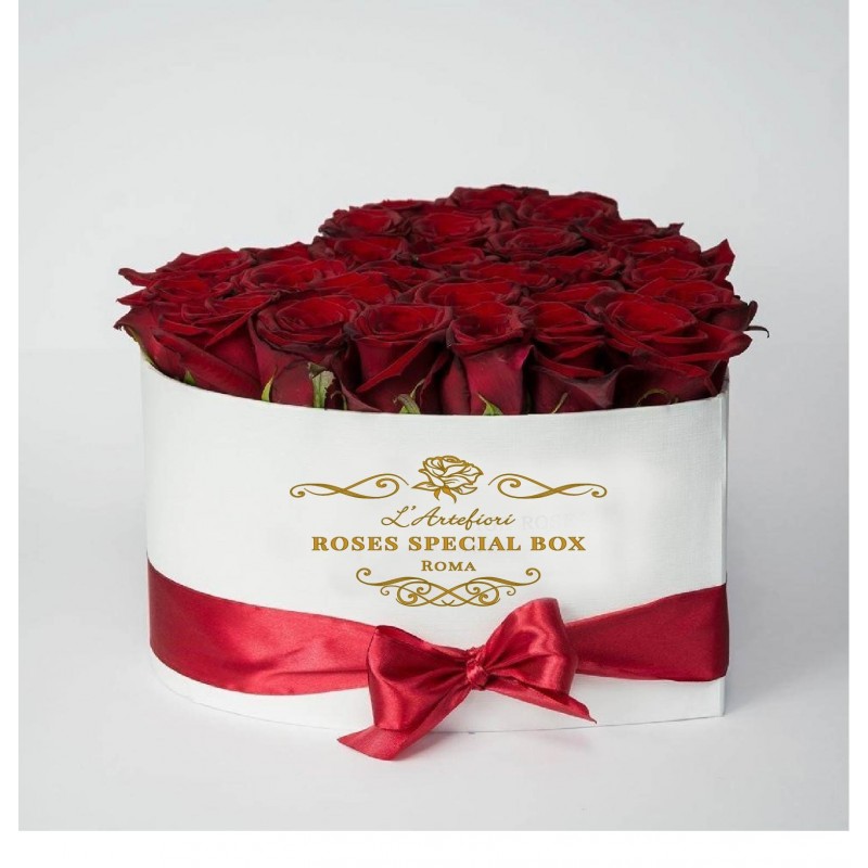 15 Roses rouges dans une boîte, dans les moments de bonheur inoubliables!