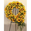 Grande corona di girasoli
