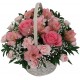 Composizioni di fiori in cesto