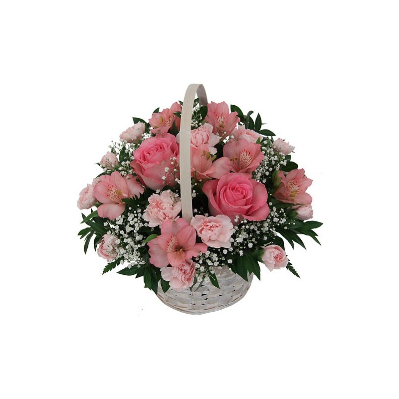 Composizioni di fiori in cesto