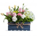 Mix of wooden flowers