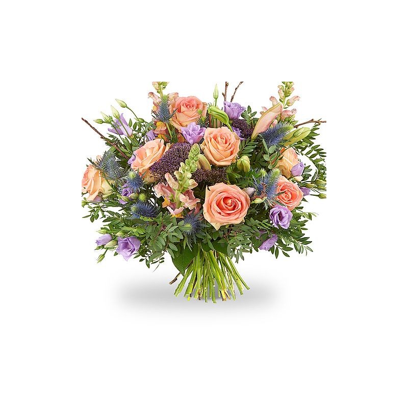 Bouquet de tulipes rouges et de lys blancs