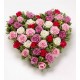 moyen cœur de la rose rouge,rose,blanc et fuschia