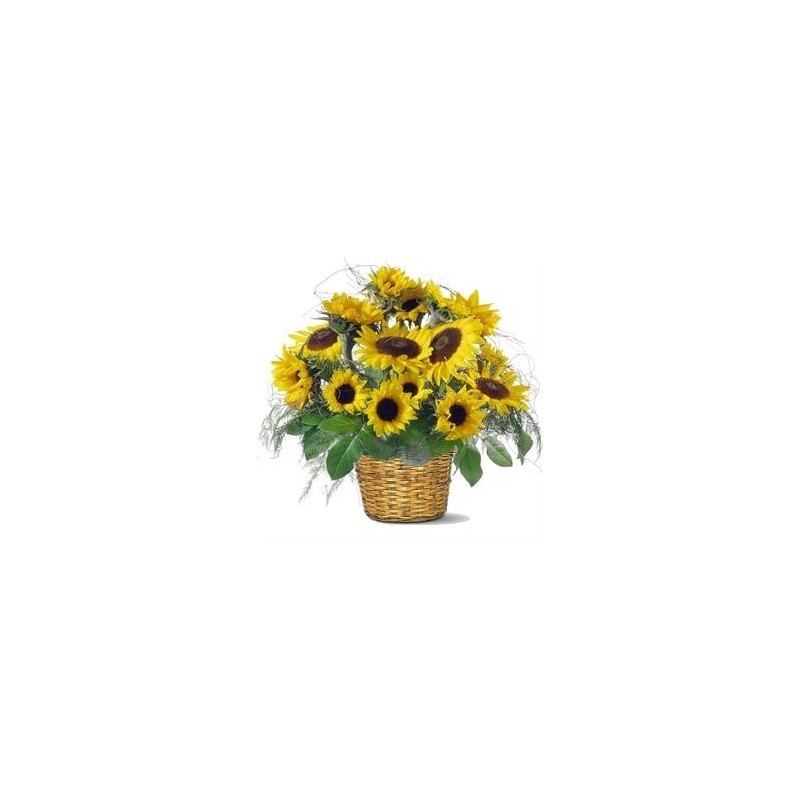 Cesto con girasoli