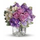Cubo di vetro con bouquet  coll water